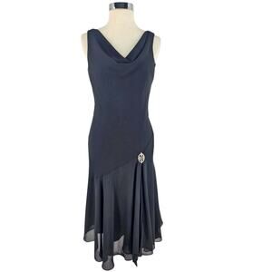 Vintage Jones New York Y2K Fairy Grunge Midi flapper slip Dress, 6 S